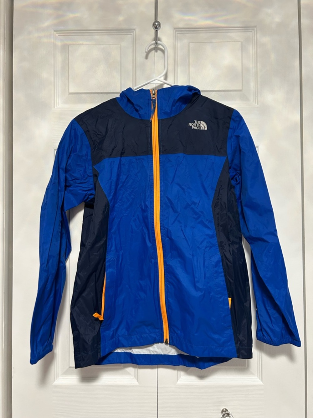The North Face HyVent Blue And Navy Waterproof Windbreaker Jacket